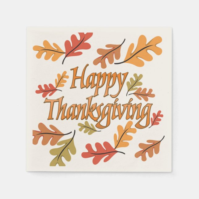 Happy Thanksgiving Napkin (Front)