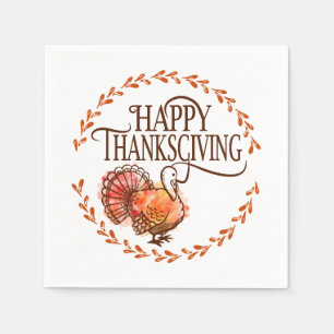 Happy Thanksgiving Napkin