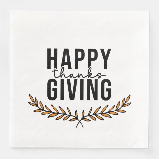 Happy Thanksgiving  Napkin (Front)