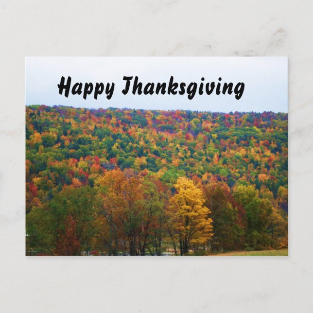 HAPPY THANKSGIVING NATURE postcard (Front)