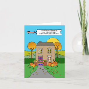 Happy Thanksgiving Nephew and Husband Card