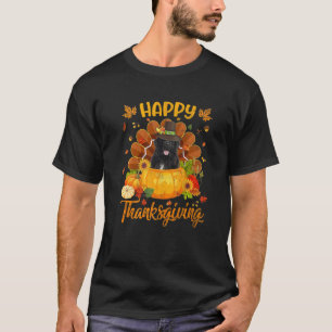 Happy Thanksgiving Newfoundland Dog Turkey Pumpkin T-Shirt