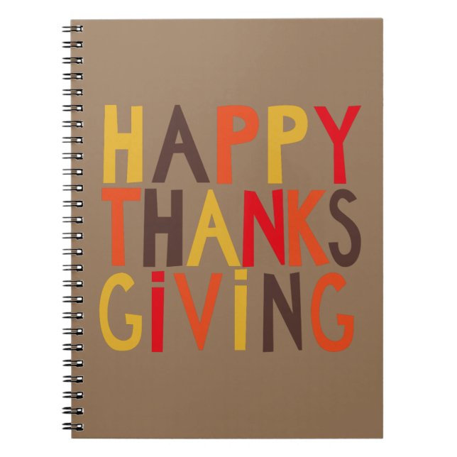 Happy Thanksgiving! Notebook (Front)
