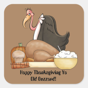 Happy Thanksgiving old buzzard sticker