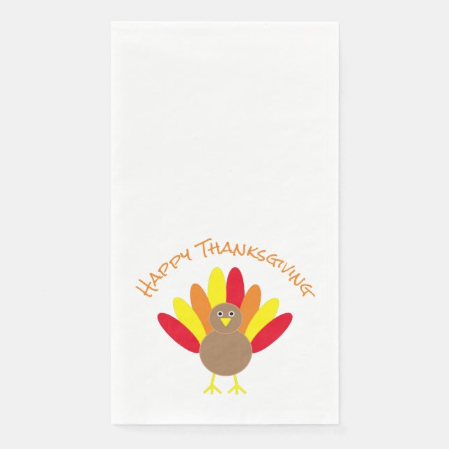 Happy Thanksgiving Paper Guest Towels Napkin (Front)