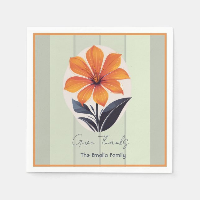 Happy Thanksgiving Paper Napkin (Front)