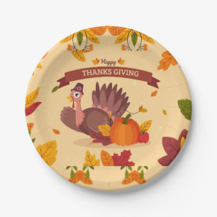 Happy Thanksgiving Paper Plate