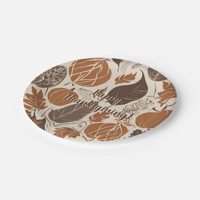 Happy Thanksgiving Paper Plate (Angled)