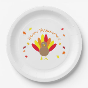 Happy Thanksgiving Paper Plate