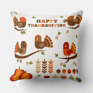 Happy Thanksgiving Pattern Cushion