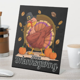 Happy Thanksgiving  Pedestal Sign