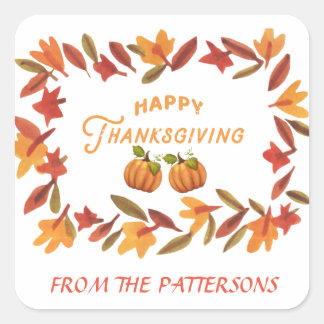 HAPPY THANKSGIVING PERSONALIZED Sticker