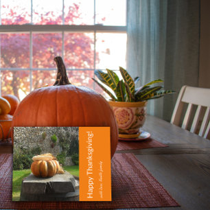 Happy Thanksgiving photo Announcement Postcard