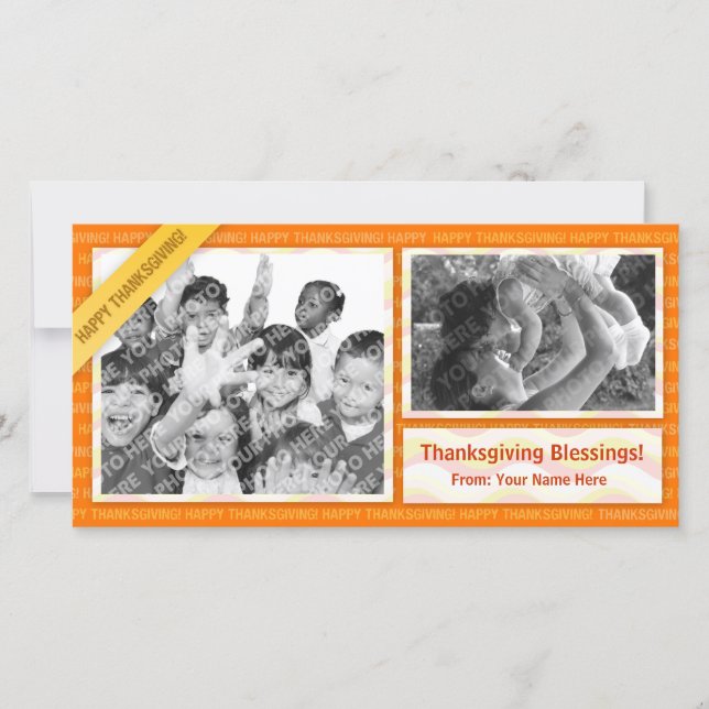 Happy Thanksgiving Photo Card (Front)