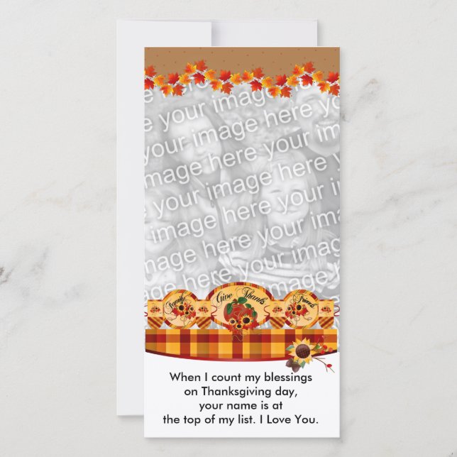 Happy Thanksgiving Photo Cards (Front)