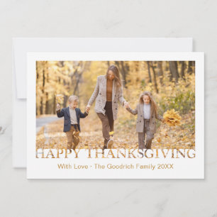 Happy Thanksgiving Photo Holiday Greeting Card