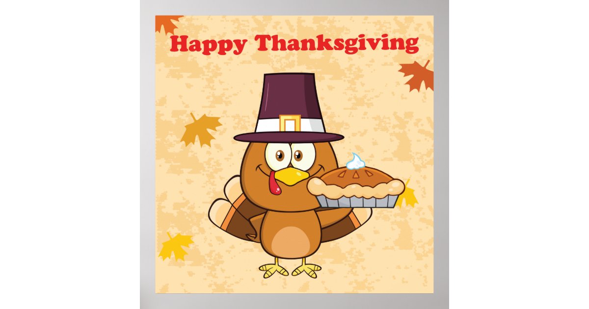 Happy Thanksgiving Pie Poster Zazzle