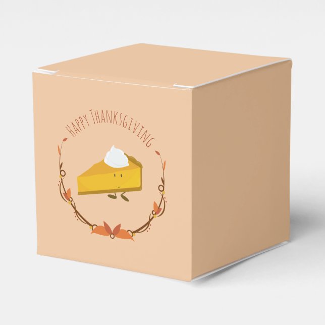 Happy Thanksgiving Pie Slice | Favour Box (Front Side)