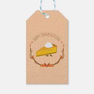 Happy Thanksgiving Pie Slice   Gift Tag