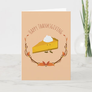Happy Thanksgiving Pie Slice Greeting Card