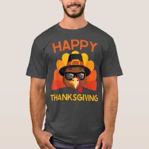 Happy Thanksgiving Pilgrim Costume Funny Happy Tur T-Shirt