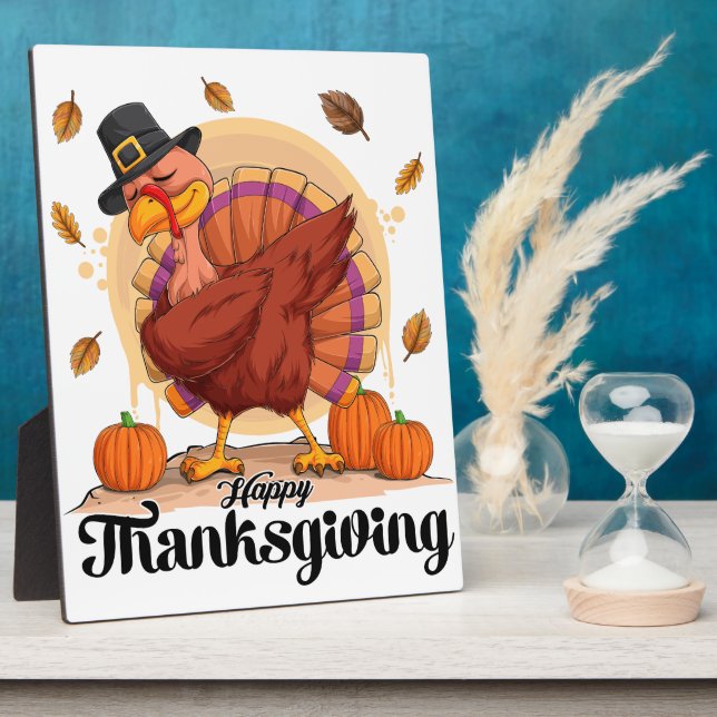 Happy Thanksgiving  Plaque (Side)