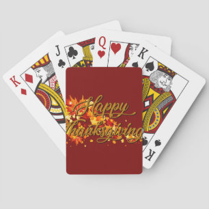 Happy Thanksgiving Playing Cards