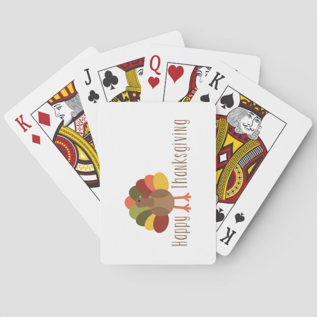 Happy Thanksgiving Playing Cards (Back)