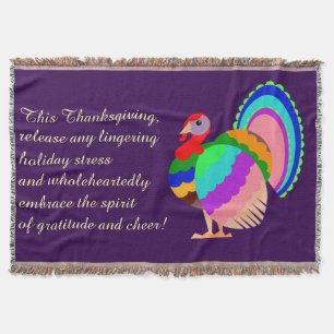 Happy Thanksgiving. Polish design flowers. Throw Blanket