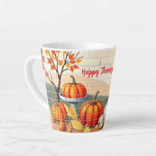 Happy Thanksgiving Popular Beautiful Fall Latte Mug