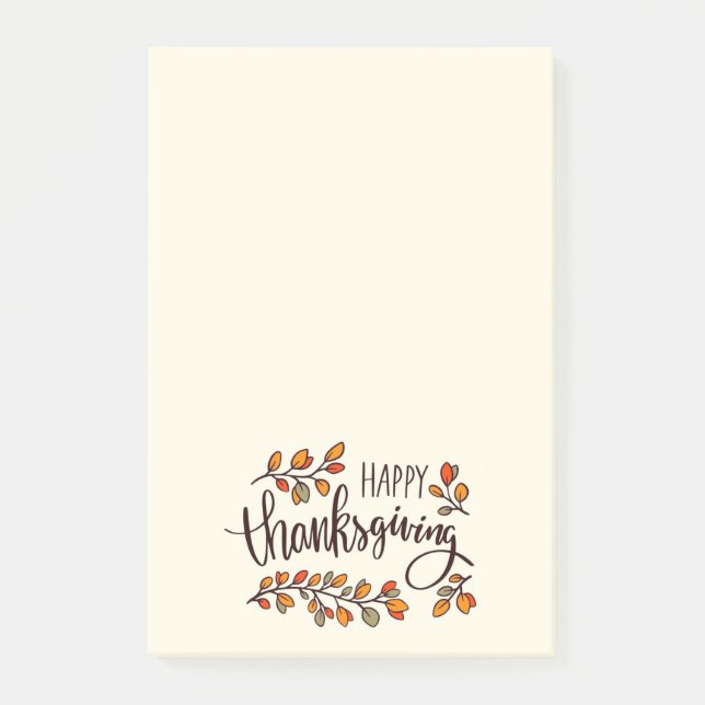 Happy Thanksgiving Post-it Notes (Front)