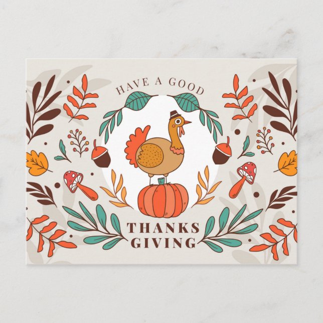 Happy Thanksgiving Postcard (Front)