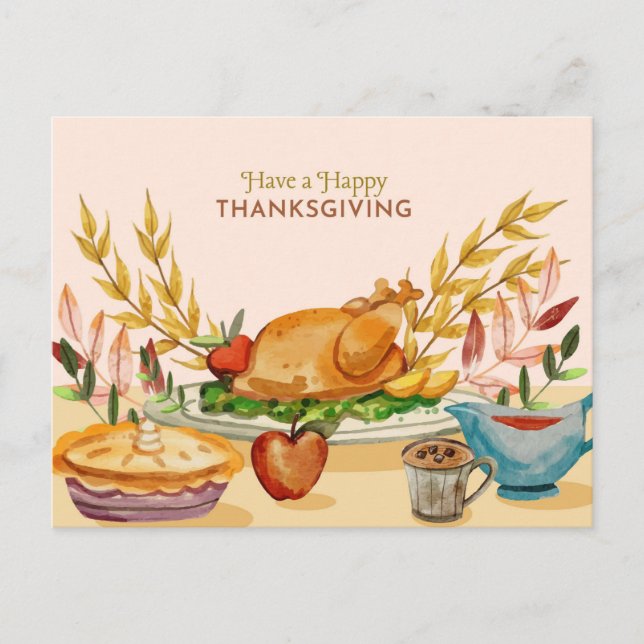 Happy Thanksgiving  Postcard (Front)