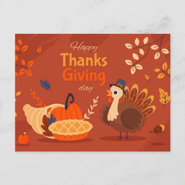 Happy Thanksgiving  Postcard (Front)