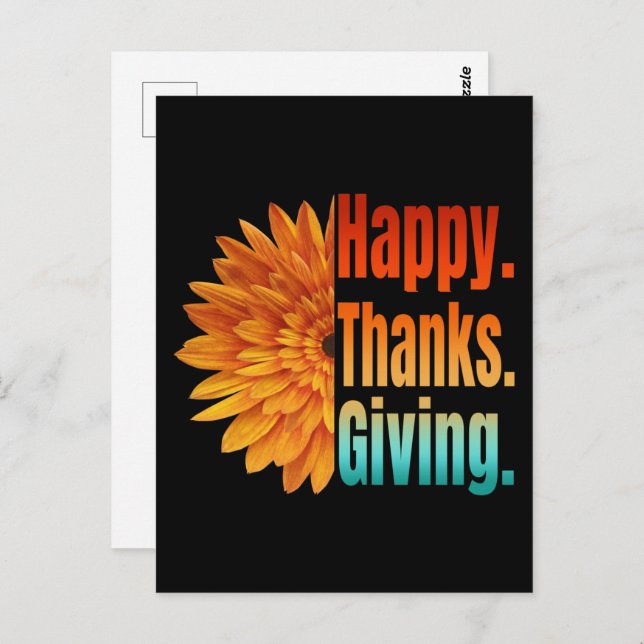 Happy Thanksgiving  Postcard (Front/Back)