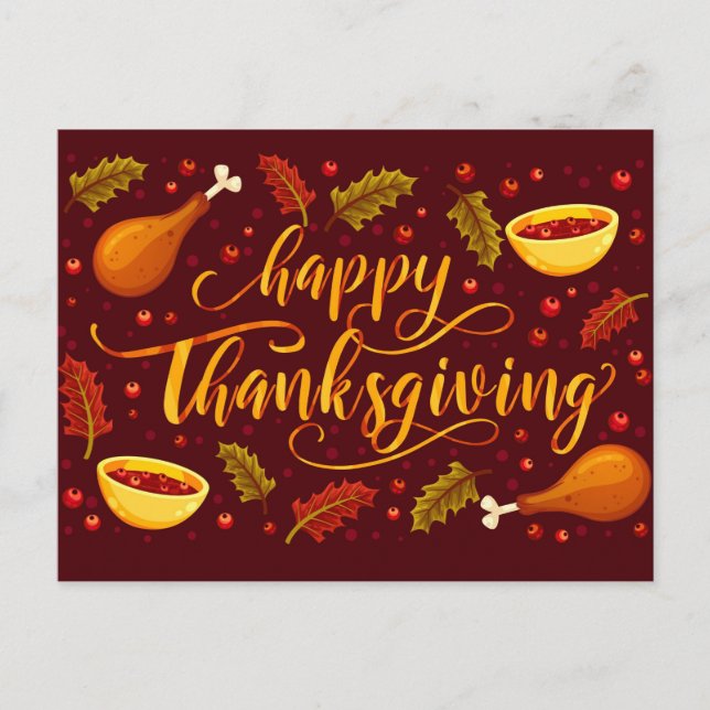 Happy Thanksgiving Postcard (Front)