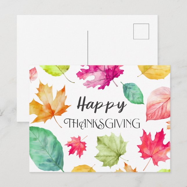 Happy Thanksgiving  Postcard (Front/Back)