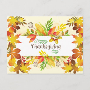 Happy Thanksgiving Postcard