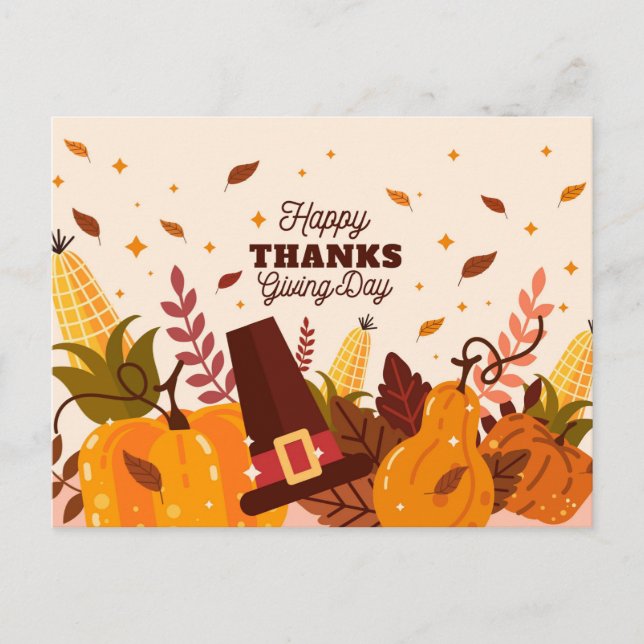 Happy Thanksgiving Postcard (Front)