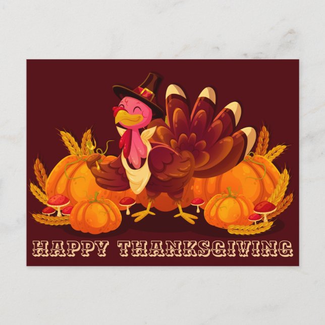 Happy Thanksgiving Postcard (Front)