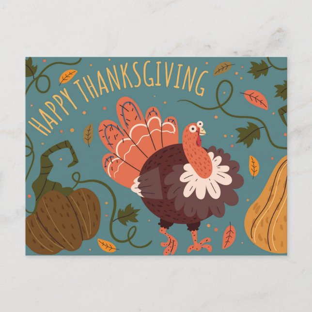 Happy Thanksgiving  Postcard (Front)