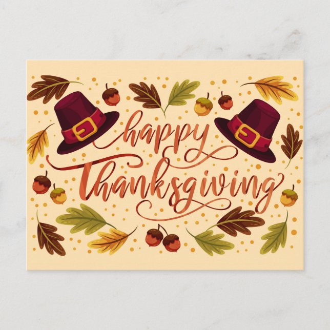 Happy Thanksgiving Postcard (Front)