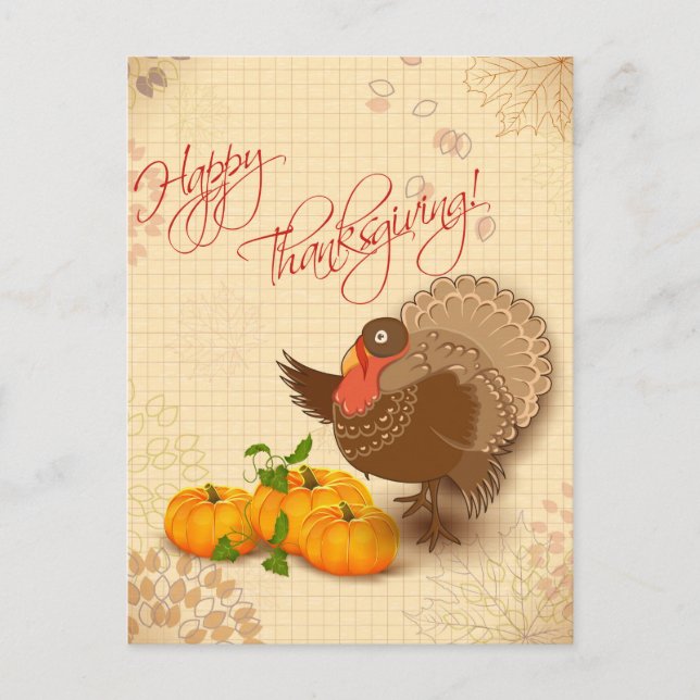 Happy Thanksgiving Postcard (Front)