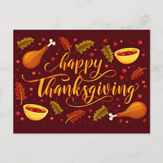 Happy Thanksgiving Postcard (Front)
