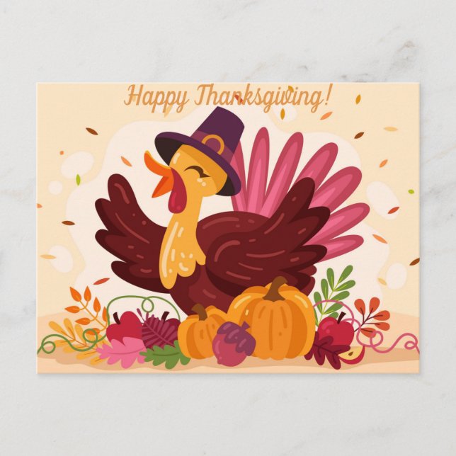 Happy Thanksgiving  Postcard (Front)