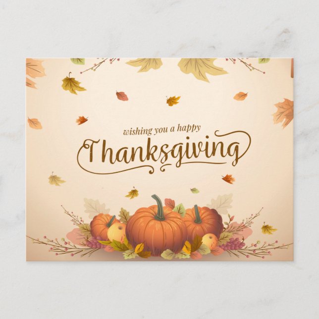 Happy Thanksgiving Postcard (Front)