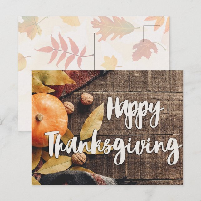 Happy Thanksgiving Postcard (Front/Back)