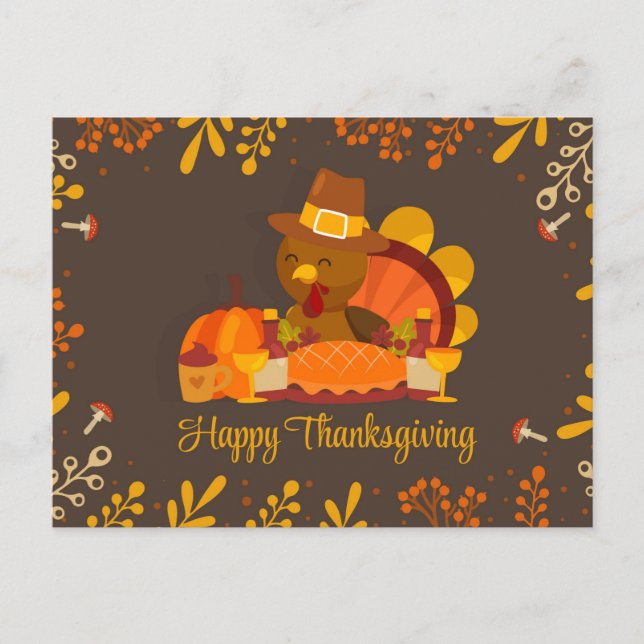 Happy Thanksgiving  Postcard (Front)