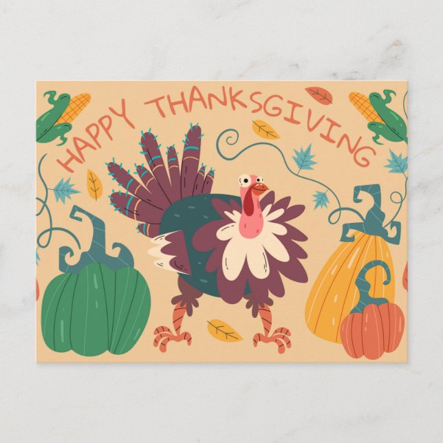 Happy Thanksgiving  Postcard (Front)