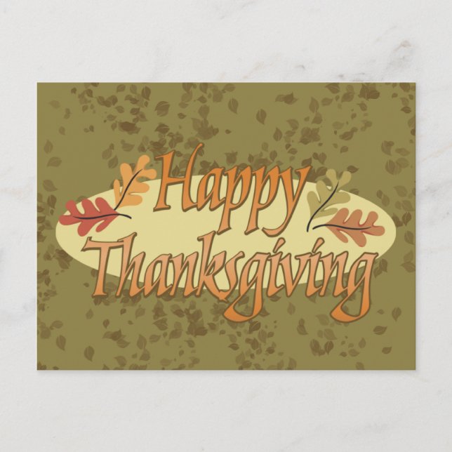 Happy Thanksgiving Postcard (Front)
